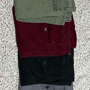 American Eagle Skinny Pants - 4 long - Army Green, Maroon, Black, Gray